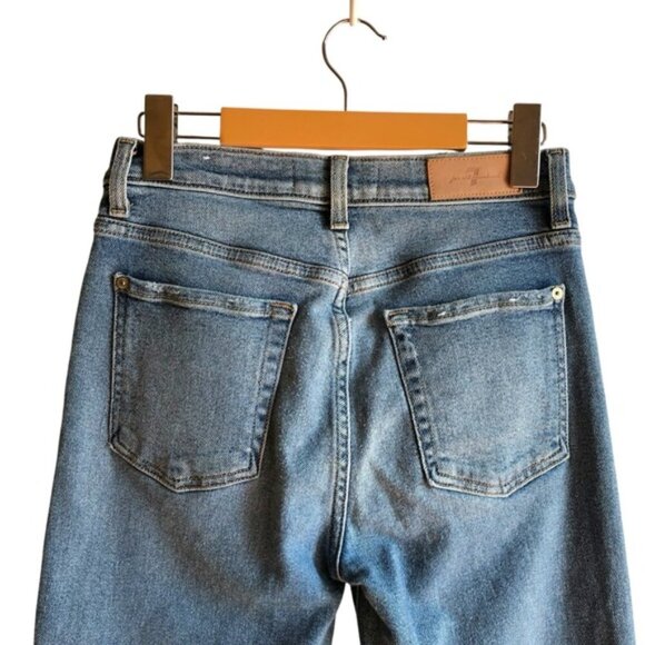 7 For All Mankind 7FAM High Waist Ankle Skinny Jeans Luxe Vintage Size 28 - Picture 8 of 14